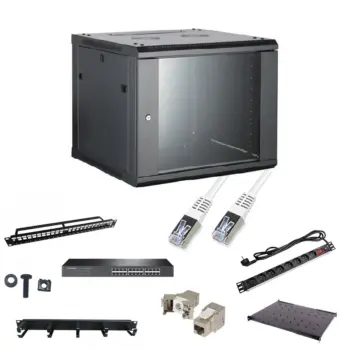 Solution 19" 12U Equipé 24 ports Catégorie 6