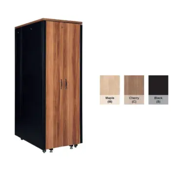 UPTEC v2 Baie insono. 42U L750 P1130 H2110 finit. bois 9 vent. Maple
