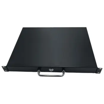 UPTEC - Tiroir de rangement 19" avec serrure - 1U - Noir - NPR