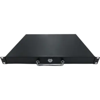 UPTEC - Tiroir de rangement 19" avec serrure - 1U - Noir - NPR