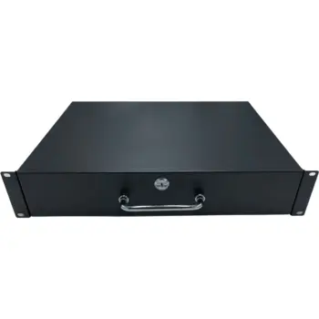 UPTEC - Tiroir de rangement 19" avec serrure - 2U - Noir - NPR