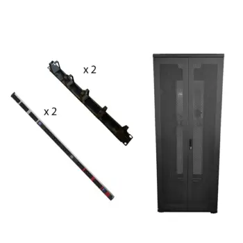 BUNDLE Base  Baie 42U 800x1000 + PDU Bachmann 800.2400 +passe câbles