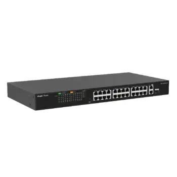 REYEE - Switch 24 ports PoE+ 100Mbits +1 Giga+1 combo (370W) ES126FGS