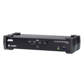 ATEN - CS1824 - Commutateur KVMP HDMI 4K 4 x USB 3.0 - mélangeur NPR