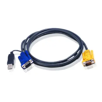 ATEN - 2L-5202UP - Câble KVM USB 1.8m avec SPHD 3en1 et convertisseur
