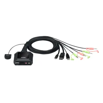 ATEN - CS52DP - Commutateur KVM hybride DisplayPort 2 ports USB-C NPR