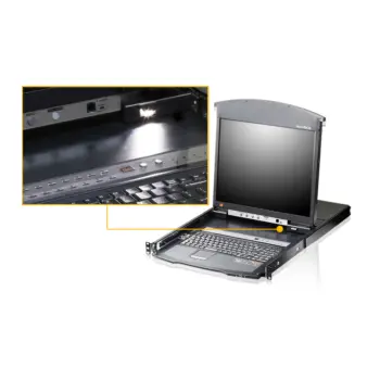ATEN - KL1508AIM - Commutateur KVM LCD à deux rails 8ports