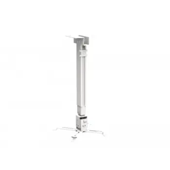 Support plafond télescopique vidéoprojecteur 43-65cm blanc 10Kg NPR