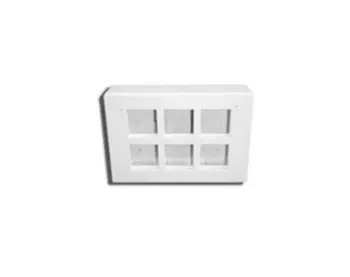 Boitier encastrable/sailli plastique - 6 box 45x45 (225x152x57 mm)