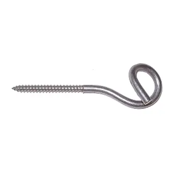 Crochet d'ancrage branchement vis à bois Inox 5mm