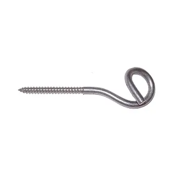 Crochet d'ancrage branchement vis à bois Inox 8mm