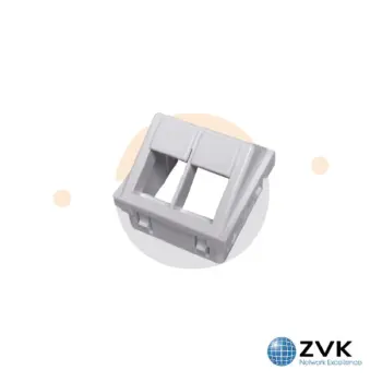 RJ plastron 45x45 mm- double - 60° RAL 9010- Lot de 1 EOL