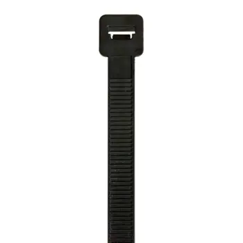 Collier noir double fermeture PA6 TED - 180x9 /Qté 100