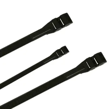 Collier noir double fermeture PA6 TED - 180x9 /Qté 100