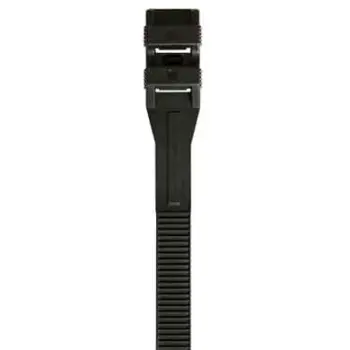 Collier noir double fermeture PA6 TED - 260x9 /Qté 100