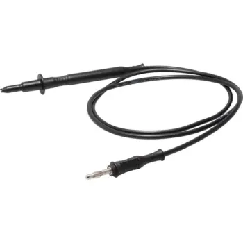 Cordon banane droit 4mm / pointe touche noir Lg 1m