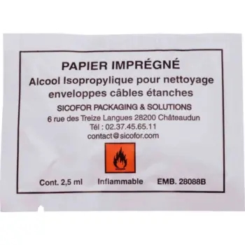 Sachet alcool isopropylique 2,5ml