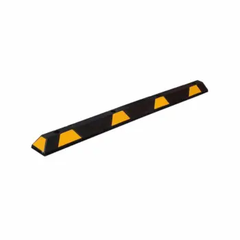Butée de parking stop-roues noire en caoutchouc 182cm