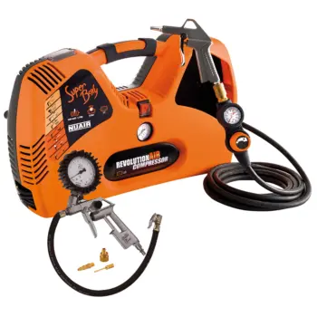 Compresseur portatif 1,5HP 8 bars 2 litres + accessoires