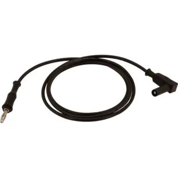 Cordon banane droit / coudé 4mm noir Lg 1m