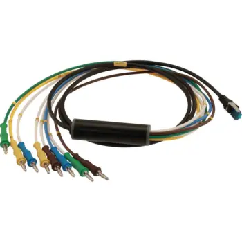 Cordon RJ45 / 8 fiches bananes TED - Lg 2m
