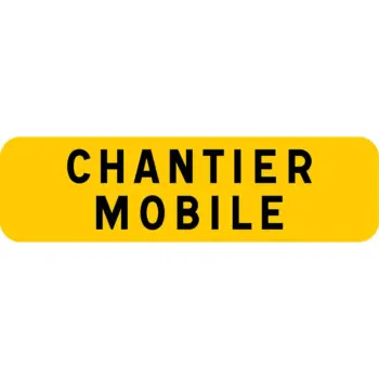Panonceau pr panneau temp KM9 900x250 Cl.1 ''Chantier mobile''