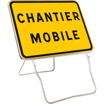 Panneau temp KC1 800x600 Cl.1 ''Chantier mobile'' + PL