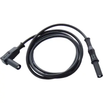 Cordon banane droit / coudé isolé 4mm noir Lg 1m