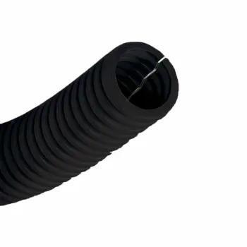 Gaine ICTA3422 noire + fil tire-aiguille - Ø32mm Lg 50m
