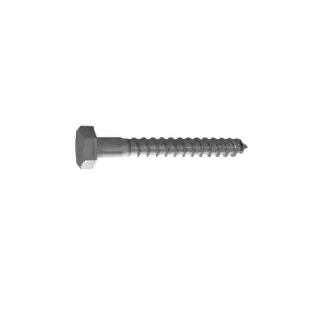 Tirefond bois TH acier zingué blanc 8x40mm/Qté 200