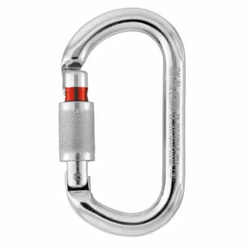 Mousqueton OK aluminium ovale verrouillage manuel à vis PETZL