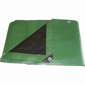 Bache Ultra pro Polyéthylène vert/noir 8x5 oeillets métal