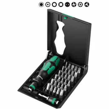 Jeu de 30 embouts de sécurité WERA + porte embouts + adaptateur