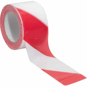 Ruban balisage blanc et rouge rétro-réfléchissant 75mm x 250m