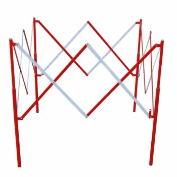 Garde-fou extensible acier laqué rouge et blanc - 1mx1m