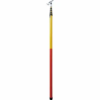 Perche télescopique fibre de verre 5 sections - lg 8m Optima