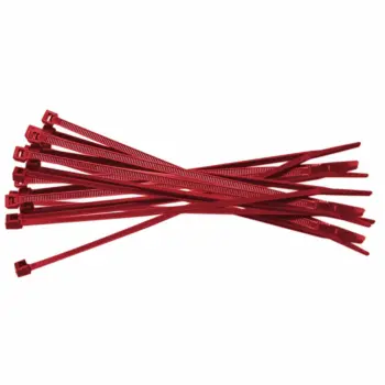 Collier serrage nylon rouge 142x3,2mm /Qté 100