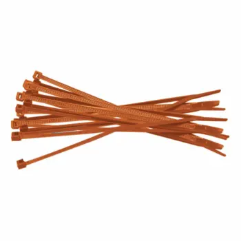 Collier serrage nylon orange 142x3,2mm /Qté 100