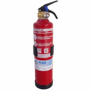 Extincteur à poudre ABC 1kg avec manomètre + support
