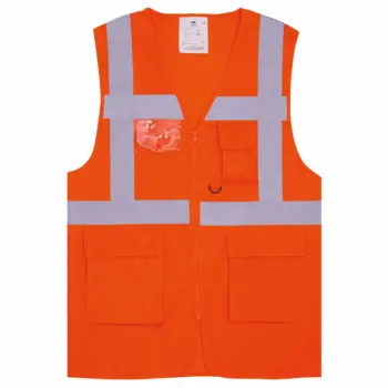 Gilet haute visibilité multipoches orange Cl.2 T2S T.L
