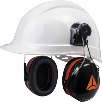 Coquilles antibruit pr casque chantier noires SNR 30 dB
