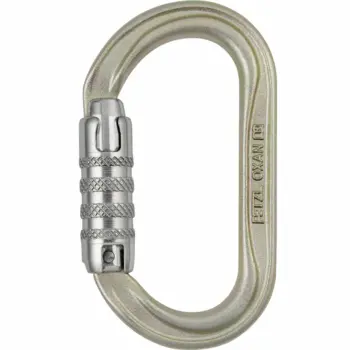 Mousqueton OXAN acier ovale verrouillage auto PETZL