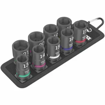 Jeu de 9 douilles à choc 1/2 WERA de 13 à 21mm
