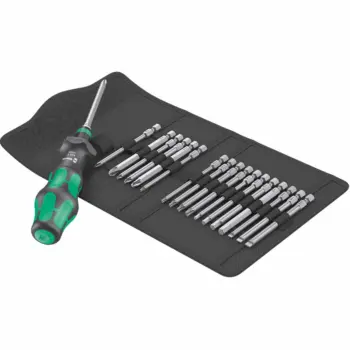 Jeu tournevis WERA Turbo + 18 embouts Fente / PH / PZ / Torx / 6 pans