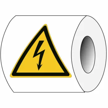 Etiquette adhésive ''danger électrique'' BRADY 100x87mm /Qté 250