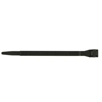 Collier noir double fermeture PA12 - 760x9 /Qté 100