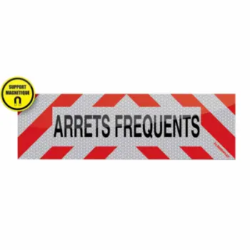Bandeau balisage VL ''arrêts fréquents'' magnétique Cl.P 50x15cm