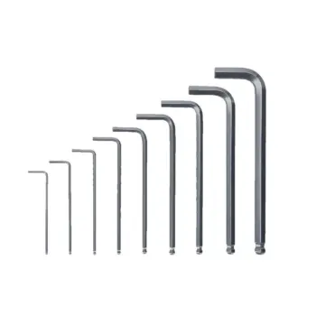 Jeu de 9 clés mâles 6 pans longues tête sphérique
