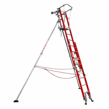 Echelle avec plateforme de travail fibre Aérostep AUDINNOV 4,9m