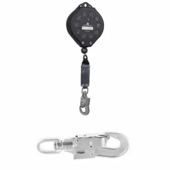 Antichute à rappel automatique + 1 connecteur + absorbeur énergie 10m